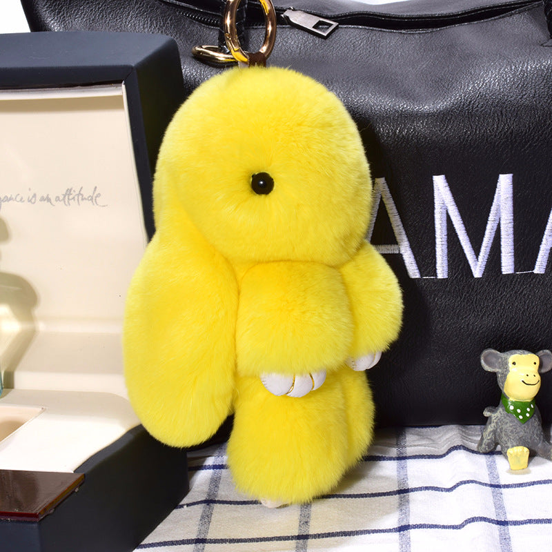 Mayorista de conejo muerto Rex Rabbit Fur Keychain